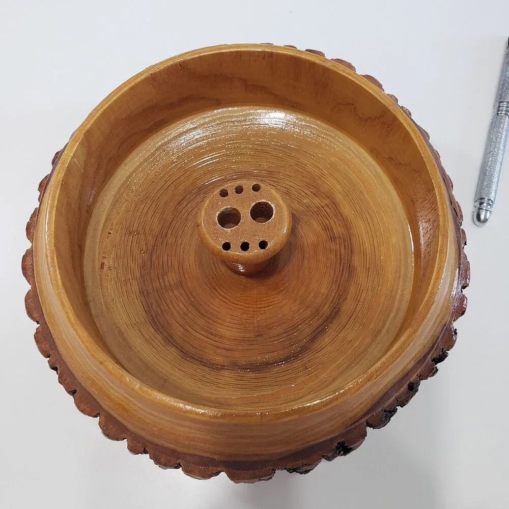 Vintage wooden nutcracker bowl with nutcracker tools, Great condition